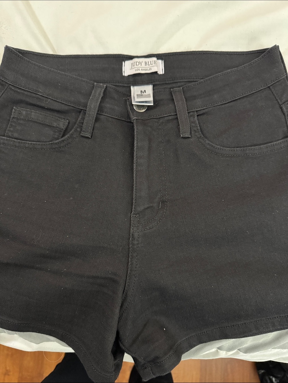 Judy Blue Black High-Rise Stretch Denim Shorts Black